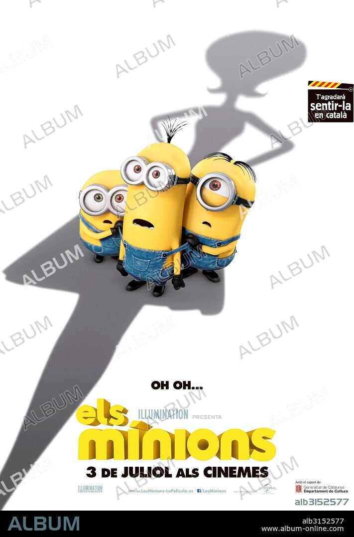 Poster of MINIONS, 2015, directed by KYLE BALDA and PIERRE COFFIN. Copyright ILLUMINATION ENTERTAINMENT.