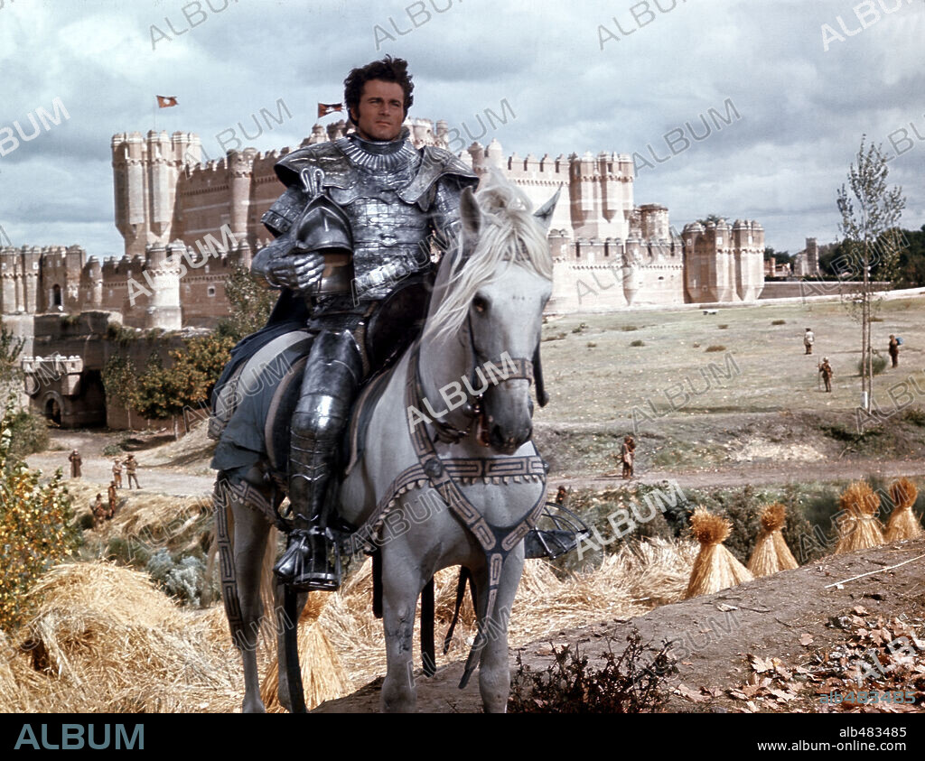 LANCELOT and FRANCO NERO. FRANCO NERO in CAMELOT, 1967, directed by JOSHUA LOGAN. Copyright WARNER BROTHERS.