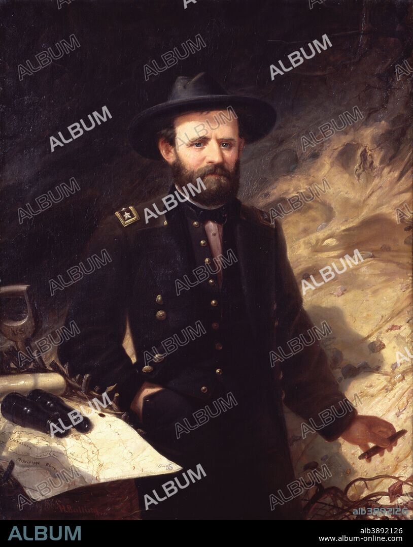 OLE PETER HANSEN BALLING. Ulysses S. Grant. Date/Period: 1865. Painting. Oil on canvas. Height: 1,203 mm (47.36 in); Width: 946 mm (37.24 in).
