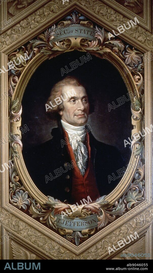 Thomas Jefferson (April 13 1743 July 4, 1826) American Founding Father, the principal author of the Declaration of Independence (1776), and the third President of the United States (18011809). painting in U.S. Capitol II.