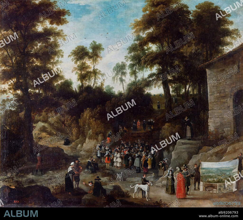 Jan Wildens/ Las aguas de Spa. Primera mitad del siglo XVII. Óleo sobre lienzo, 166 x 194 cm. Depositado en la Embajada ante la Santa Sede, en Roma.