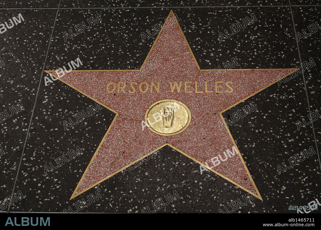 ORSON WELLES (1915-1985). Actor y director de cine estadounidense. ESTRELLA DE ORSON WELLES en el PASEO DE LA FAMA (THE WALK OF FAME) en Hollywood Boulevard. HOLLYWOOD. LOS ANGELES. Estado de California. Estados Unidos.