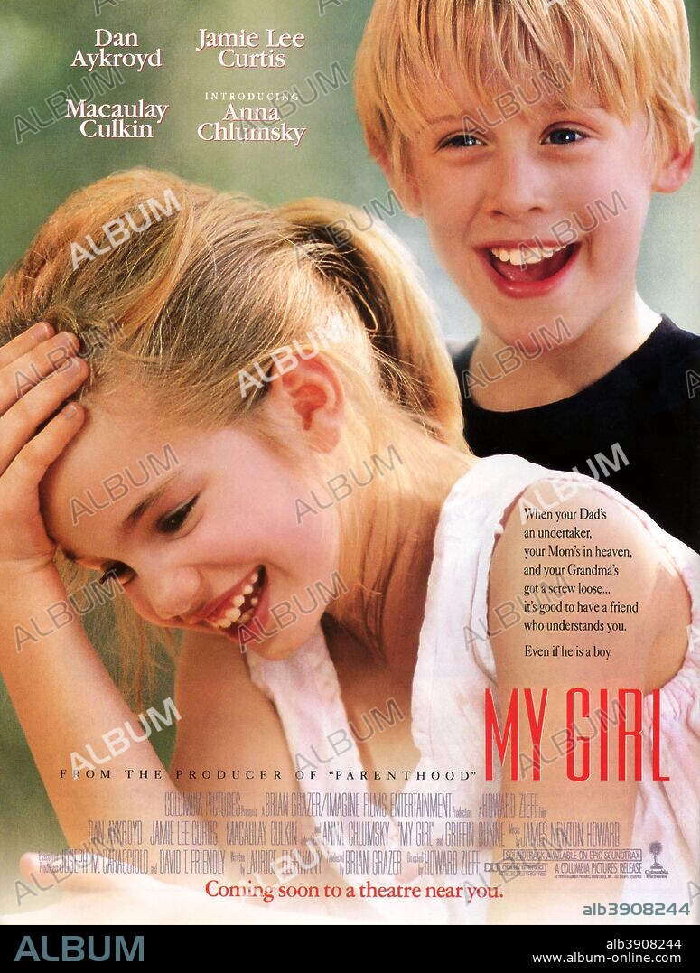 Poster of MY GIRL, 1991, directed by HOWARD ZIEFF. Copyright COLUMBIA PICTURES.