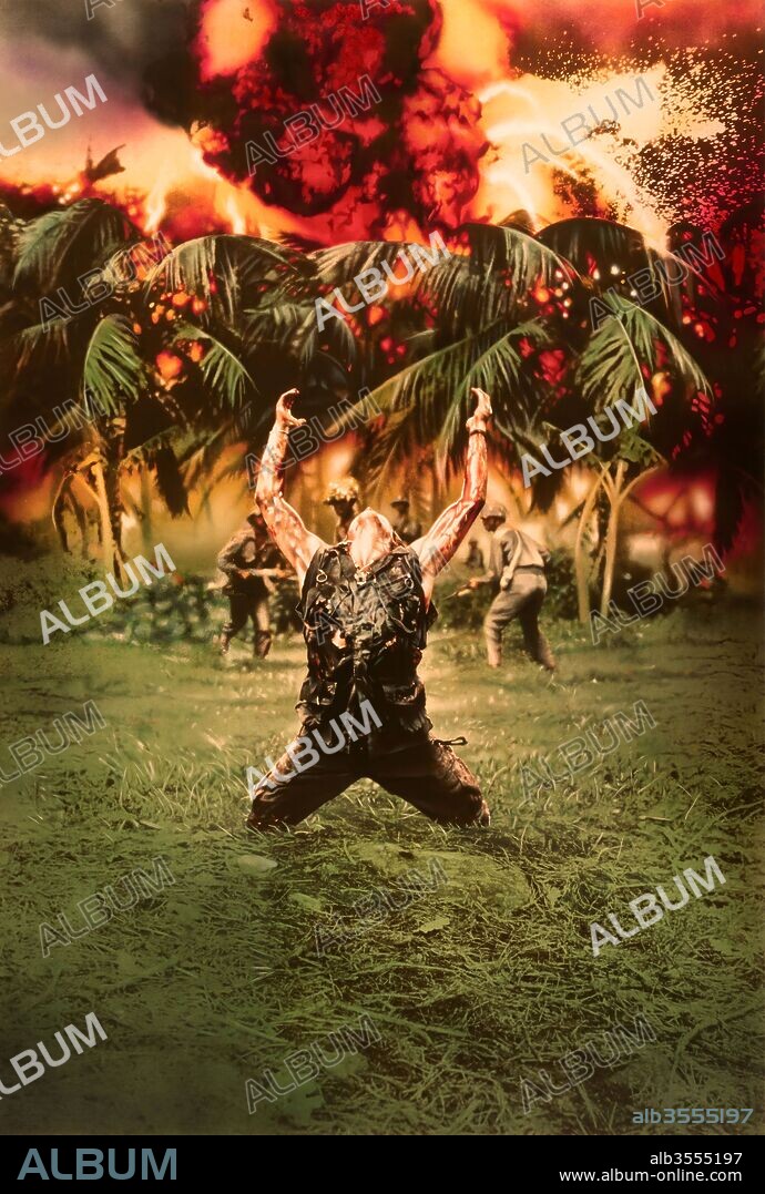 Affiche de PLATOON, 1986, réalisé par OLIVER STONE. Copyright ORION PICTURES.