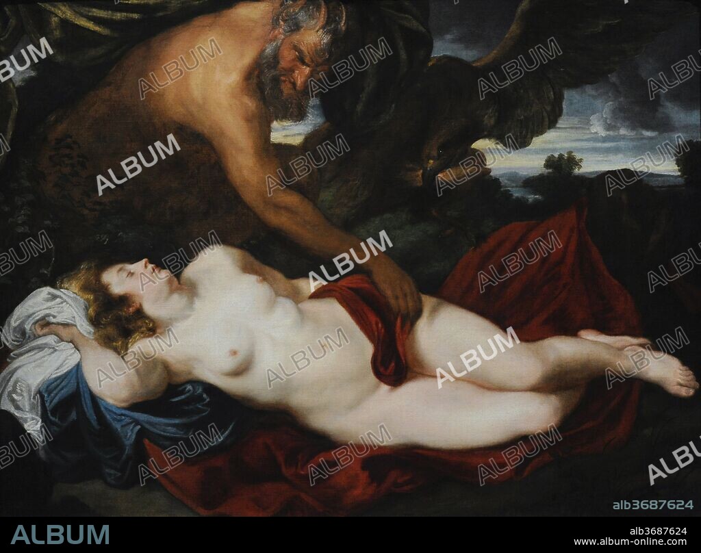 Anthon Van Dyck (1599-1641). Flemish painter. Jupiter as Satyr with Antiope, ca.1620. Wallraf-Richartz Museum. Cologne. Germany.