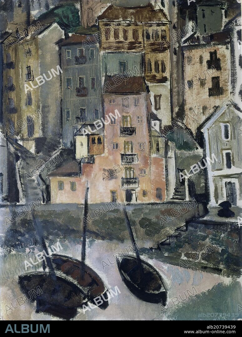 RICARDO MACARRON (1926-2004). PAISAJE - 1958- 81,5X65 CM-OLEO.