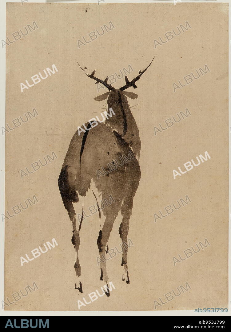 KATSUSHIKA HOKUSAI. Deer. ink on paper. Origin: Japan. Period: Edo period. Date: 1615-1868.