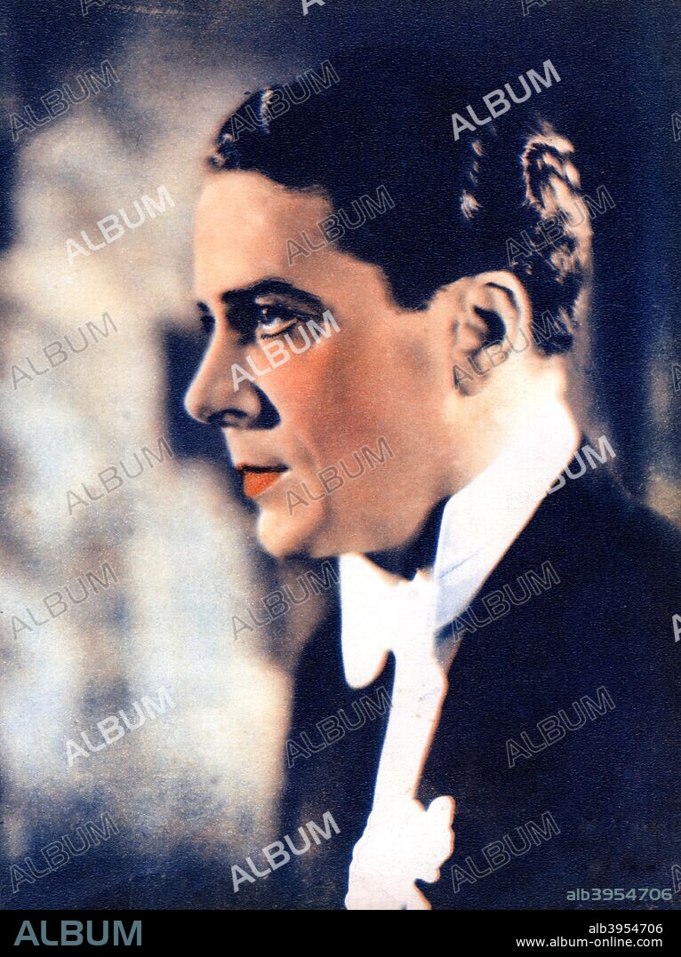 Jack Buchanan, British actor and singer, 1934-1935. Born Walter John Buchanan, he worked on stage and screen on both sides of the Atlantic. His best known film was Band Wagon (1953) in which he starred alongside Fred Astaire and Cyd Charisse. Taken from Meet the Film Stars, by Seton Margrave. (London, 1934-1935).