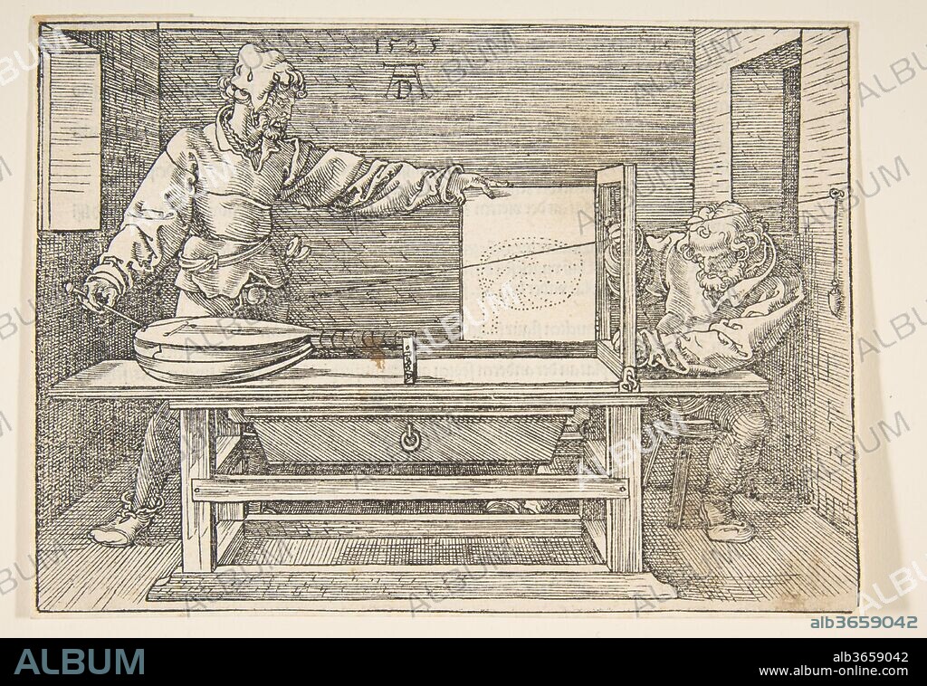 ALBRECHT DÜRER. The Draughtsman of the Lute. Artist: Albrecht Dürer (German, Nuremberg 1471-1528 Nuremberg). Dimensions: sheet: 5 1/8 x 7 3/16 in. (13 x 18.2 cm). Date: n.d..