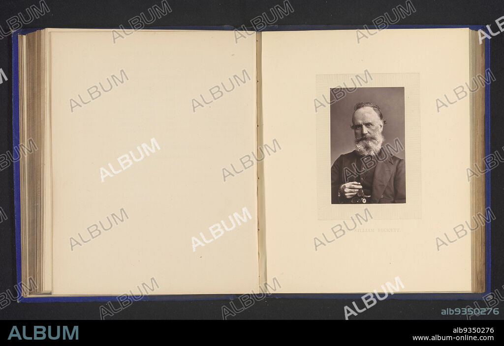 Portrait of William Beckett, Rev. William Beckett, Thomas Annan, print maker: anonymous, c. 1865 - in or before 1875, photographic support, paper, carbon print, height 90 mm × width 57 mm.