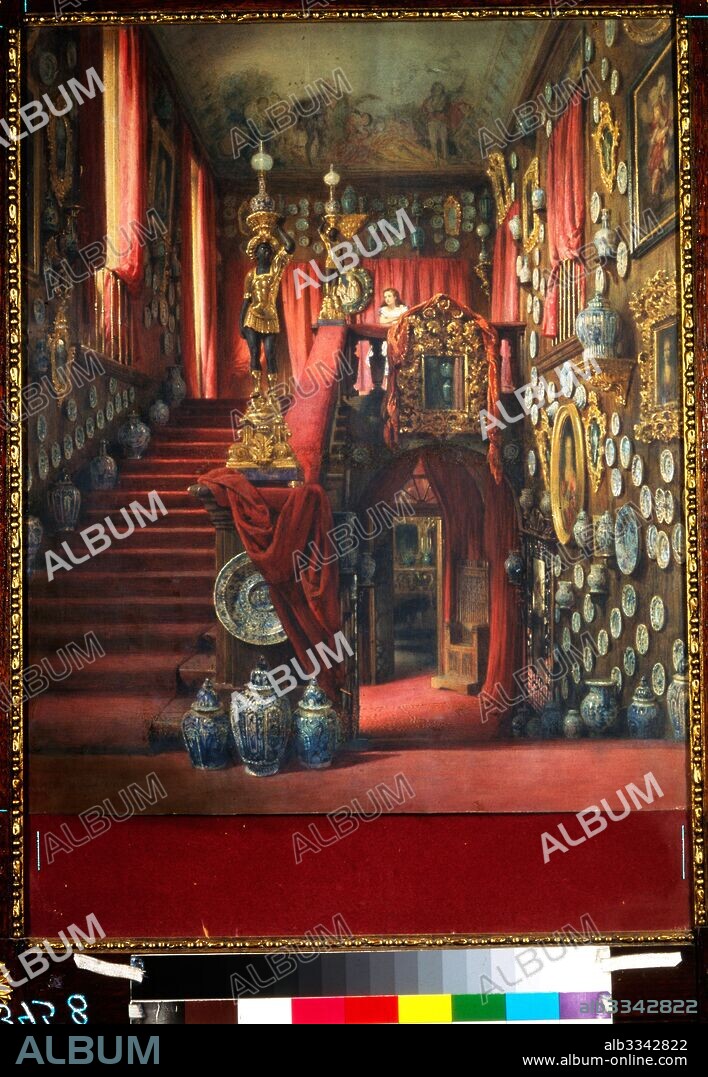 LUDWIG PREMAZZI (LUIGI). Staircase in the House of Baron Alexander von Stieglitz in Saint Petersburg.