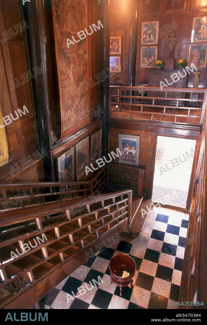 The Jim Thompson House is a museum in Bangkok. It is a complex of various old Thai structures that the American businessman Jim Thompson collected from all parts of Thailand in the 1950s and 60s. James (Jim) Harrison Wilson Thompson (born March 21, 1906 in Greenville, Delaware - unknown) was an American businessman who helped revitalize the Thai silk industry in the 1950s and 1960s. A former U.S. military intelligence officer, Thompson mysteriously disappeared from Malaysia's Cameron Highlands while going for a walk on Easter Sunday, March 26, 1967.