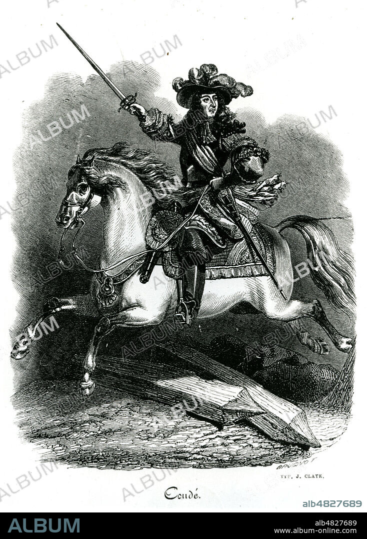 Henri Jules de Bourbon, prince de Conde. Illustration tiree de l'ouvrage de Dumas 'Louis XIV et son siecle' publie en 1856. Credit : Collection KHARBINE-TAPABOR.