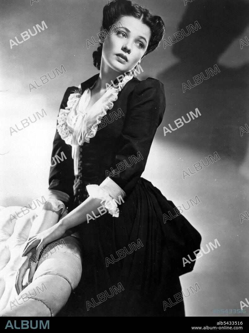 GENE TIERNEY en LA VENGANZA DE FRANK JAMES, 1940 (THE RETURN OF FRANK JAMES), dirigida por FRITZ LANG. Copyright 20TH CENTURY FOX.