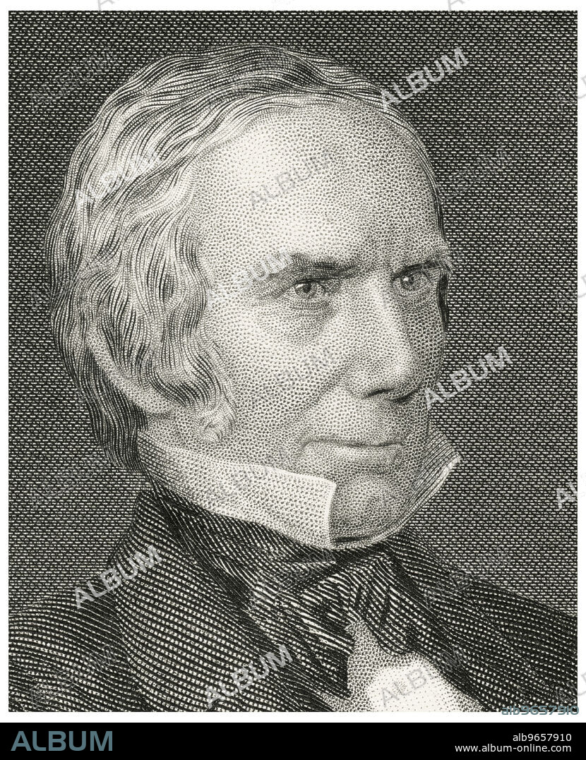 Henry Clay (1777-1852), American Statesmen, serving as Senator and Congressman from Kentucky, Speaker of the House and U.S. Secretary of State, Head and Shoulders Portrait, Steel Engraving, Portrait Gallery of Eminent Men and Women of Europe and America by Evert A. Duyckinck, Published by Henry J. Johnson, Johnson, Wilson & Company, New York, 1873.