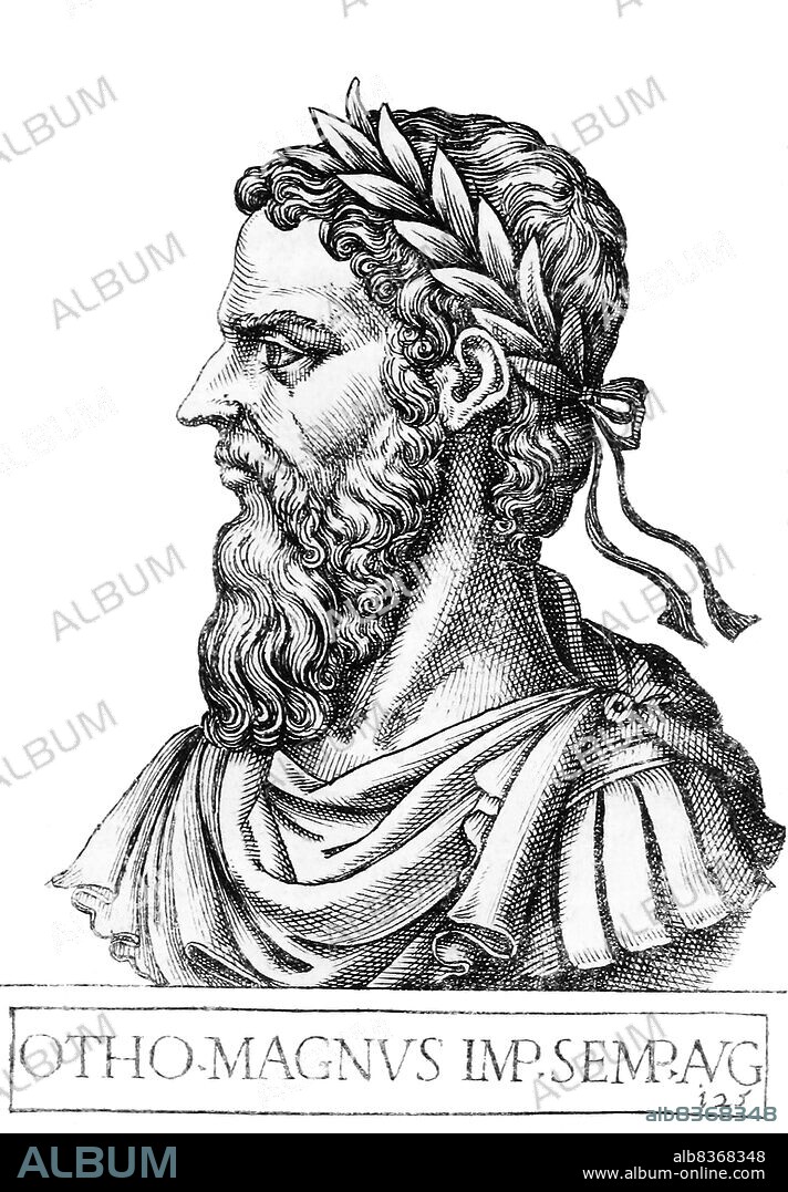 Otto I (912-973), also known as Otto the Great, was the oldest son of King Henry I and inherited the Duchy of Saxony as well as kingship of East Francia, then increasingly known as Germany, when his father died in 936.