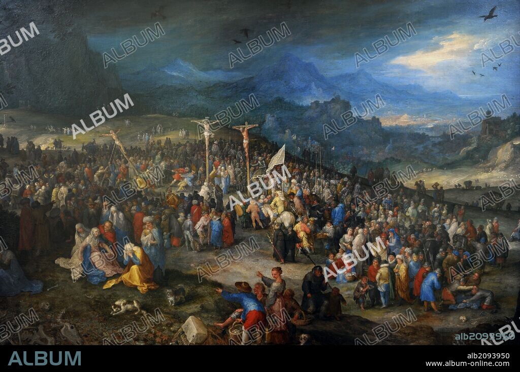 ARTE BARROCO. FLANDES. Jan Brueghel el Viejo (Bruselas, 1568-Amberes, 1625). Pintor flamenco. "Crucifixion de Cristo", 1594. Alte Pinakothek (Pinacoteca Antigua). Munich. Alemania.