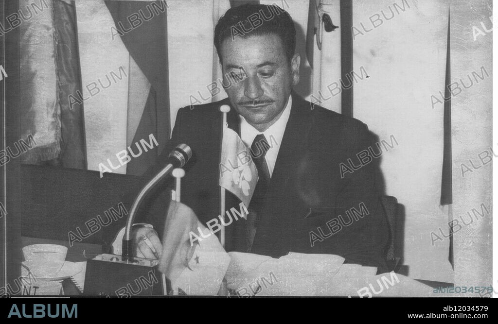 Captain Gustavo Jarrin Ampudia, Minister of Mineral Resources of Ecuado acted as president of conference of Organization of Petroleum Exporting Countries (OPEC) here on Thursday. Session was called in to set oil prices for last three months of 1974. Vienna 12 September 1974.