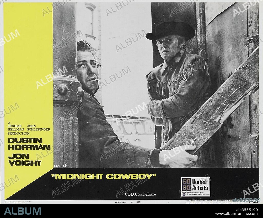 DUSTIN HOFFMAN und JON VOIGHT in MIDNIGHT COWBOY, 1969, unter der Regie von JOHN SCHLESINGER. Copyright UNITED ARTISTS.