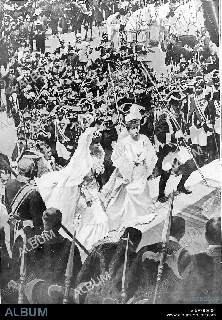 Madrid, 31/5/1906.- Boda de Alfonso XIII con Victoria Eugenia Julia Ena de Battenberg.