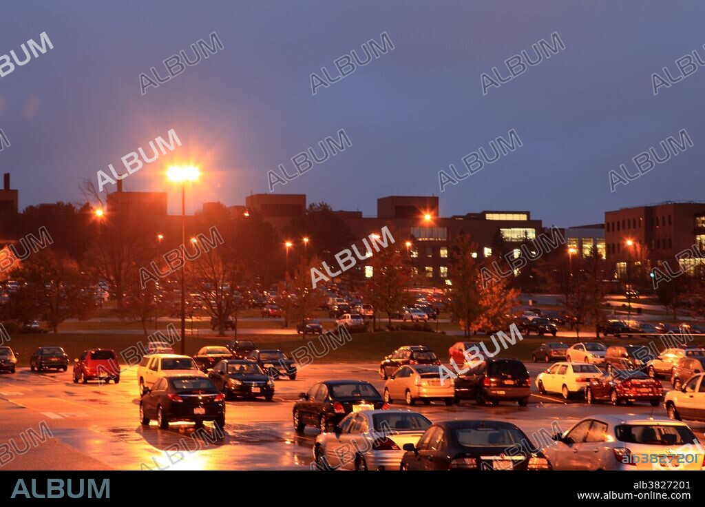 Sodium Vapor Lights On College Campus