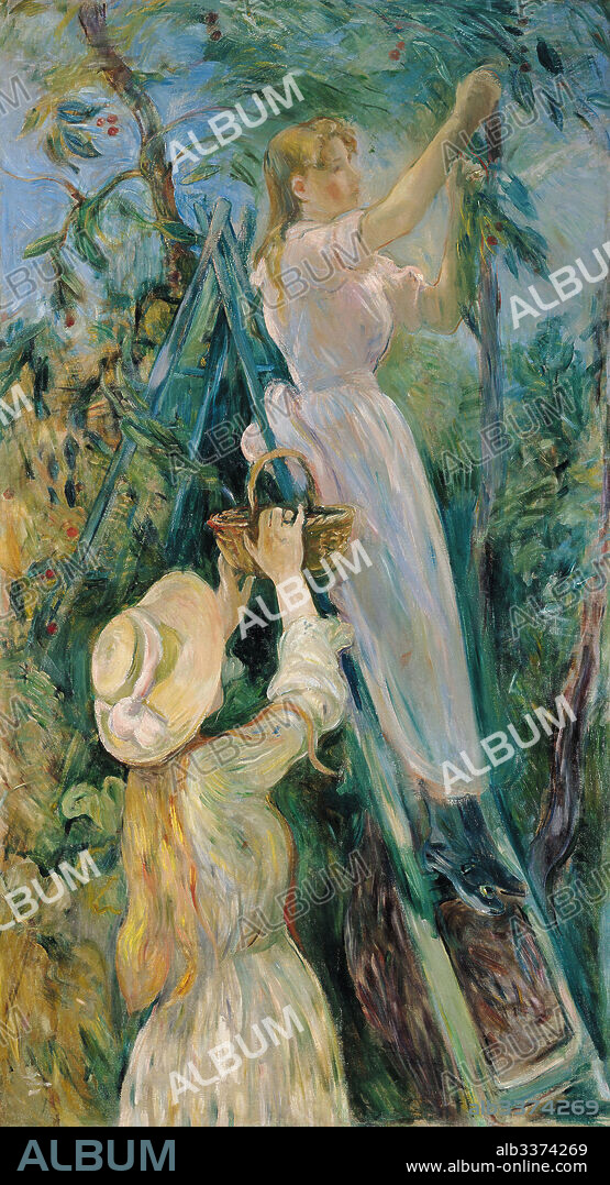 BERTHE MORISOT. The Cherry Pickers (Le Cerisier).