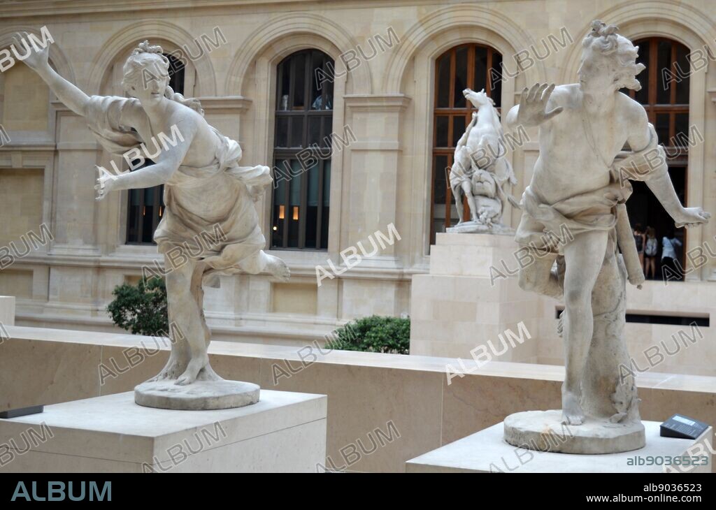 Marble Statue of Nicolas Coustou, (1658-1733), French sculptor and academic of the 17th century. Dated 17th century.