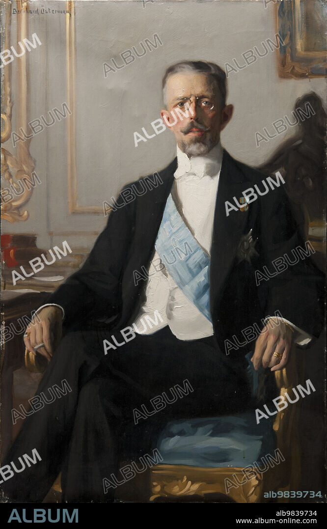 GUSTAV BERNHARD OSTERMAN. Gustav V (1858-1950), Crown Prince of Sweden and Norway, King of Sweden,  married to Victoria, Princess of Baden, Unknown date.
