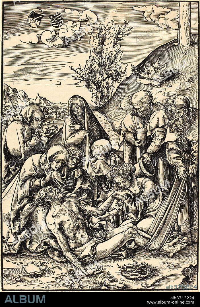 LUCAS CRANACH EL VIEJO. The Lamentation. Dated: in or before 1509. Medium: woodcut.