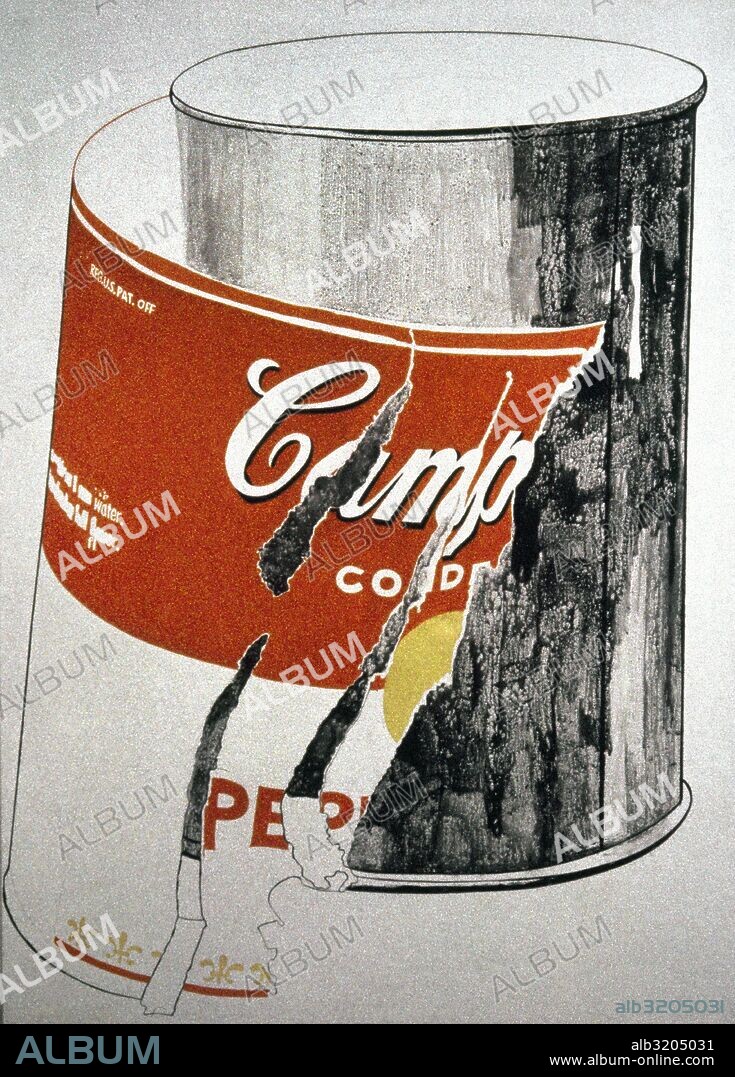 ARTE SIGLO XX. ESTADOS UNIDOS. WARHOL, Andy (Filadelfia, 1931-Nueva York, 1987). Pintor y cineasta estadounidense, adscrito al movimiento del Pop Art. "BIG TORN CAMPBELL'S SOUP CAN (PEPPER POT) " (1962). Acrílico. The Andy Warhol Museum. Pittsburgh.