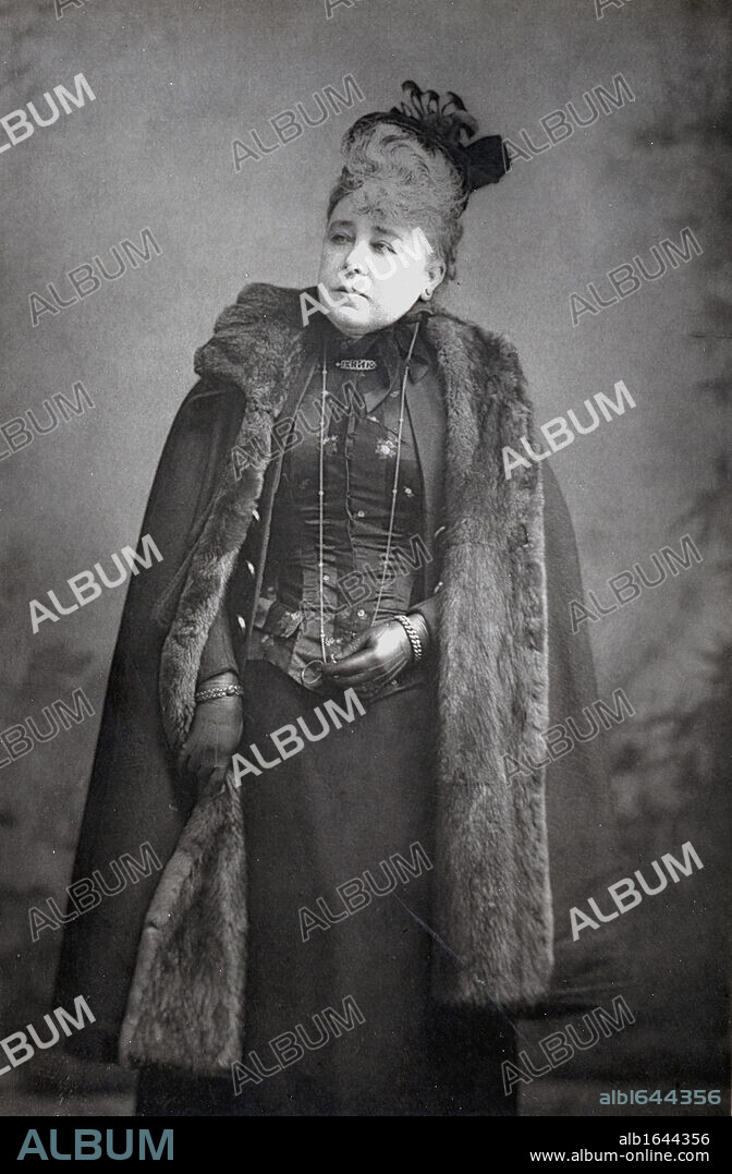 Mrs Bancroft (born Marie Wilton - 1840-1921) English actress. Famous for partnership with her husband Squire Bancroft. Believed in ensemble work rather than star system of Henry Irving, et al. Photograph published London c1890.