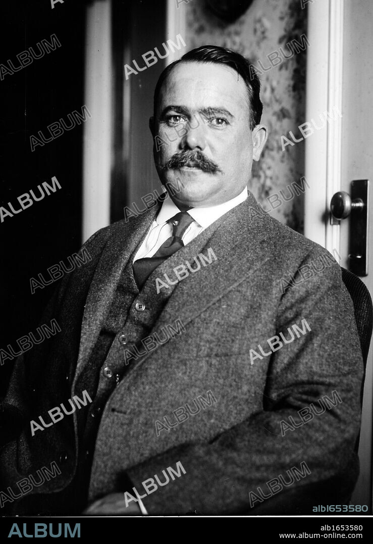 Salvaro Obregon Salido (1880-1928) Mexican general and politician, President of Mexico 1920-1924. Obregon won the 1928 Presidential election but was shot dead on 17 July 1928 by Jose de Leon Toral, a Roman Catholic who opposed to the Mexican government's religious policies. Photograph.