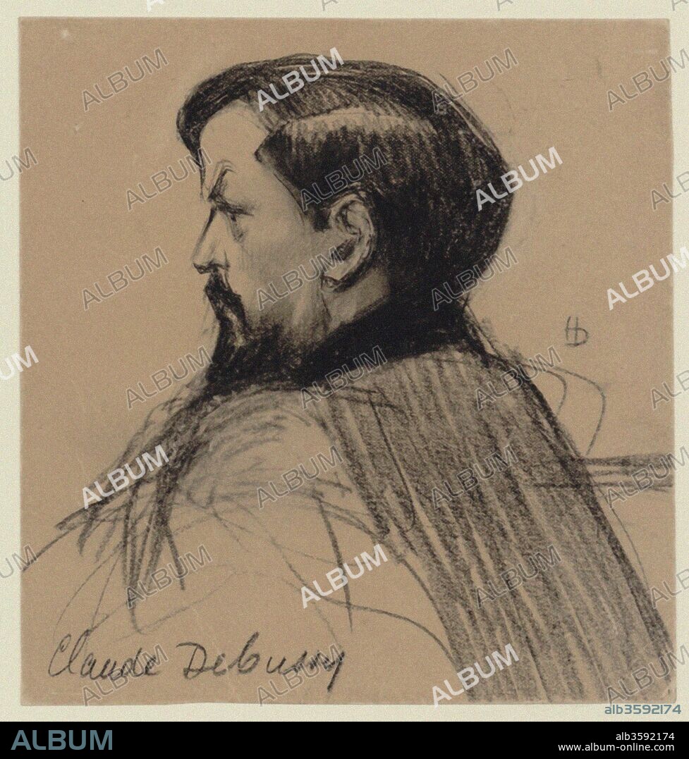 HENRY-JULIEN DETOUCHE. Portrait of the composer Claude Debussy (1862-1918).