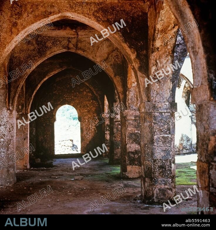 Kilwa Kisiwani (Tansania), Ruine der Großen Moschee. (erbaut unter den Arabern im 13. Jh., erweitert im 15. Jh. durch Sultan Mohammed). Teilansicht. Foto (Werner Forman).