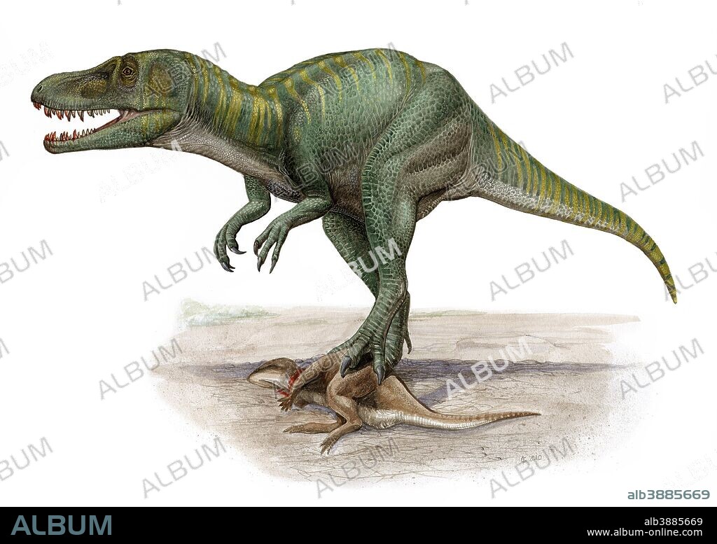 Marshosaurus bicentesimus, a prehistoric era dinosaur from the Jurassic period.
