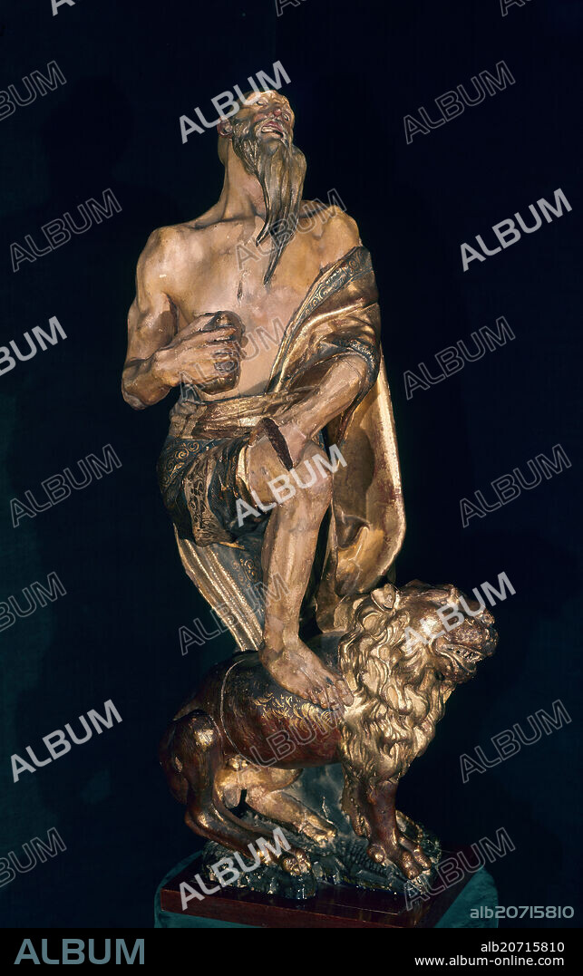 ALONSO BERRUGUETE (1488-1561). SAN JERONIMO- PERTENECE AL RETABLO DE SAN BENITO-1526- RENACIMIENTO ESPAÑOL/MANIERISMO.