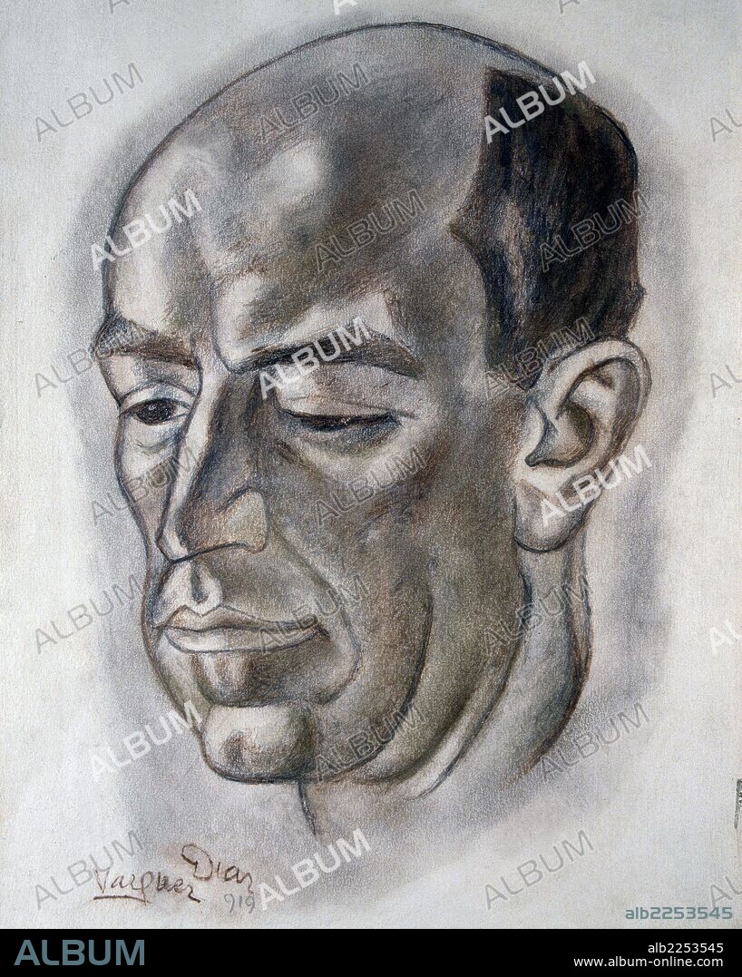 DANIEL VÁZQUEZ DÍAZ. FALLA, MANUEL DE COMPOSITOR ESPAÑOL. GRANADA 1876-1946 DIBUJO DE DANIEL VAZQUEZ DIAZ, AÑO 1919 COLECCION Mª ISABEL DE FALLA. MADRID  ATENCION: AUTOR CONTEMPORANEO SUJETO A COPYRIGHT ©. EL CLIENTE FINAL ES RESPONSABLE DE LA GESTION DE LOS DERECHOS DE AUTOR CON LAS SOCIEDADES EXISTENTES DE GESTION DE DERECHOS O DIRECTAMENTE CON LOS ORGANISMOS TITULARES DE LOS MISMOS.