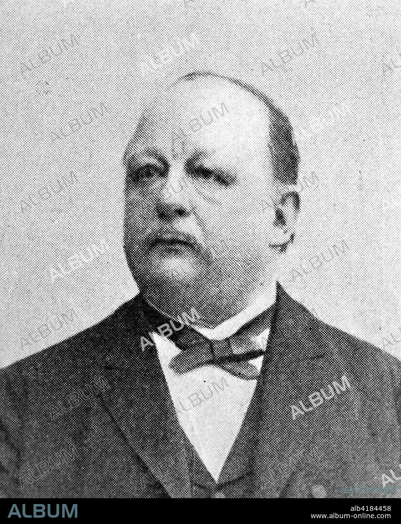 Hans von Scheel, born 1839, National Economist, Reproduction of a photo/image from the year 1890, digital improved.