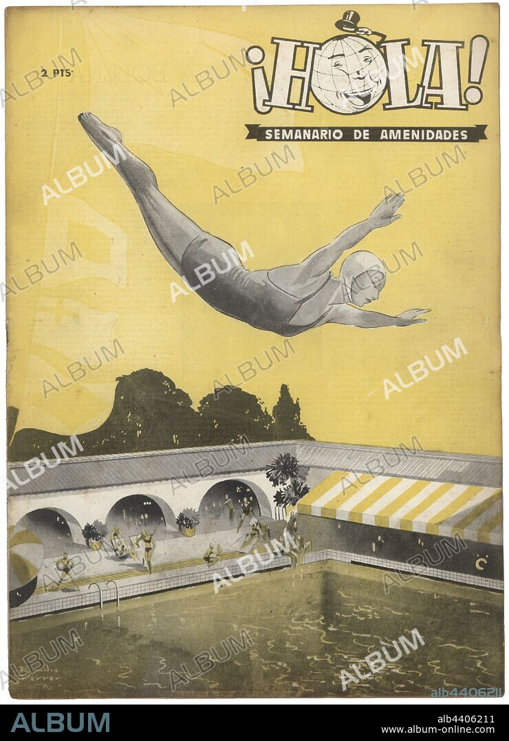 Portada del semanario de amenidades ¡Hola!, editada en Barcelona, septiembre de 1944.