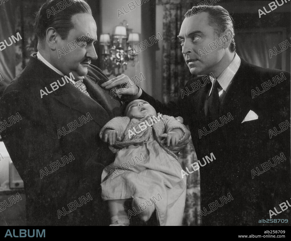 ANTONIO BOFARULL and TONY D'ALGY in LA CASA DE LAS SONRISAS, 1948, directed by ALEJANDRO ULLOA. Copyright TITAN FILMS.
