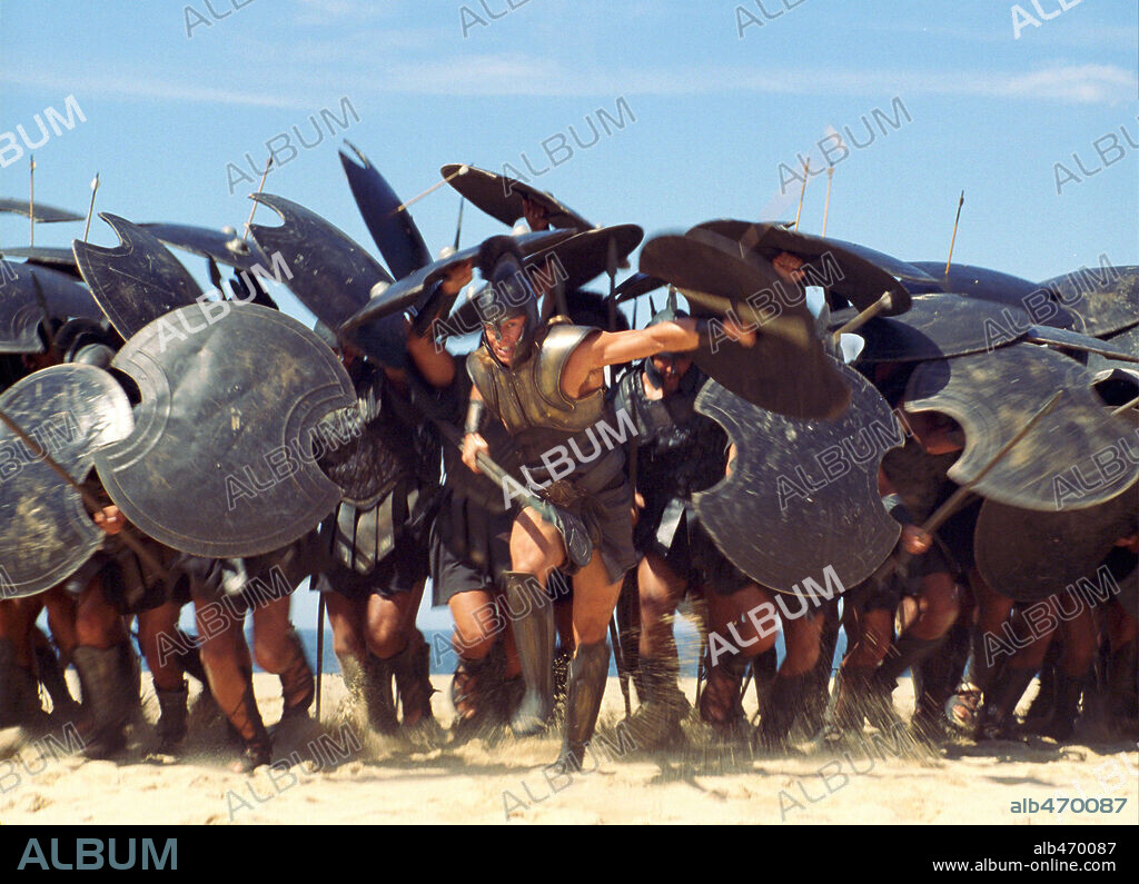 BRAD PITT en TROYA, 2004 (TROY), dirigida por WOLFGANG PETERSEN. Copyright WARNER BROS.