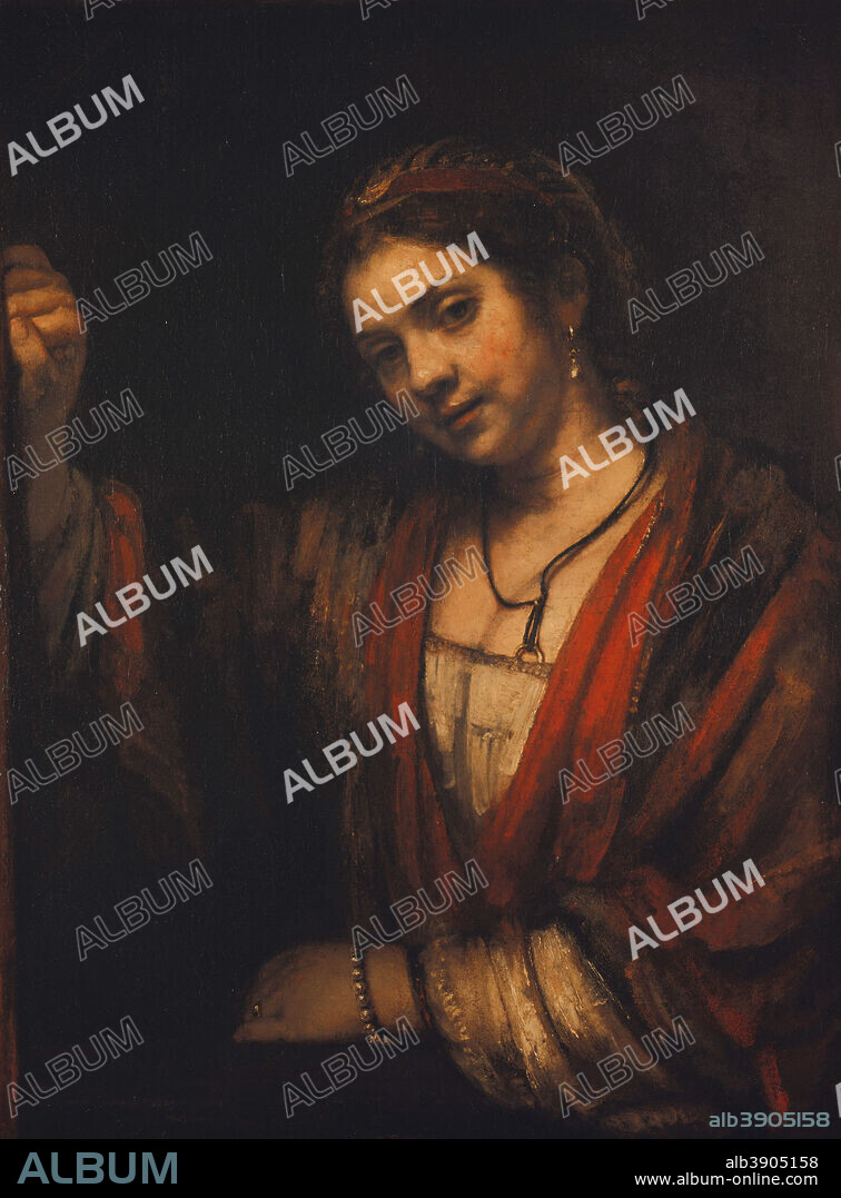 HARMENSZOON VAN RIJN REMBRANDT. Portrait of Hendrickje Stoffels. Date/Period: Ca. 1656. Painting. Oil on canvas. Height: 88.5 cm (34.8 in); Width: 67 cm (26.3 in).