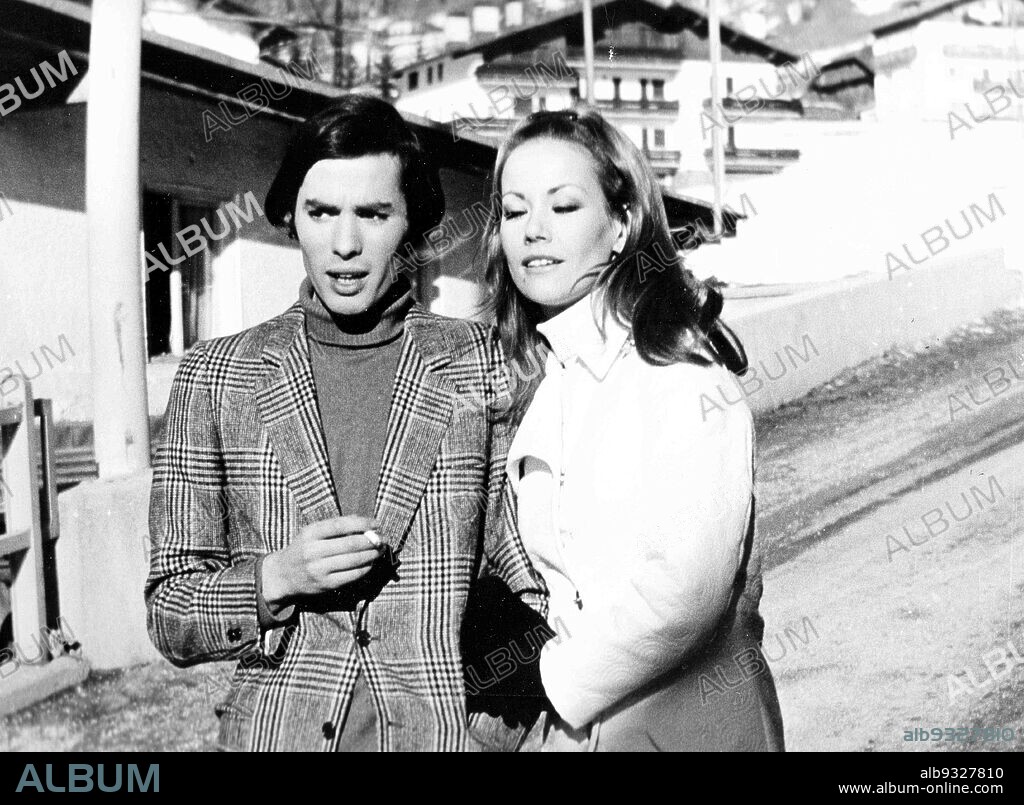 Pierre Clementi and Claudine Auger, Cortina D'Ampezzo, 1968.