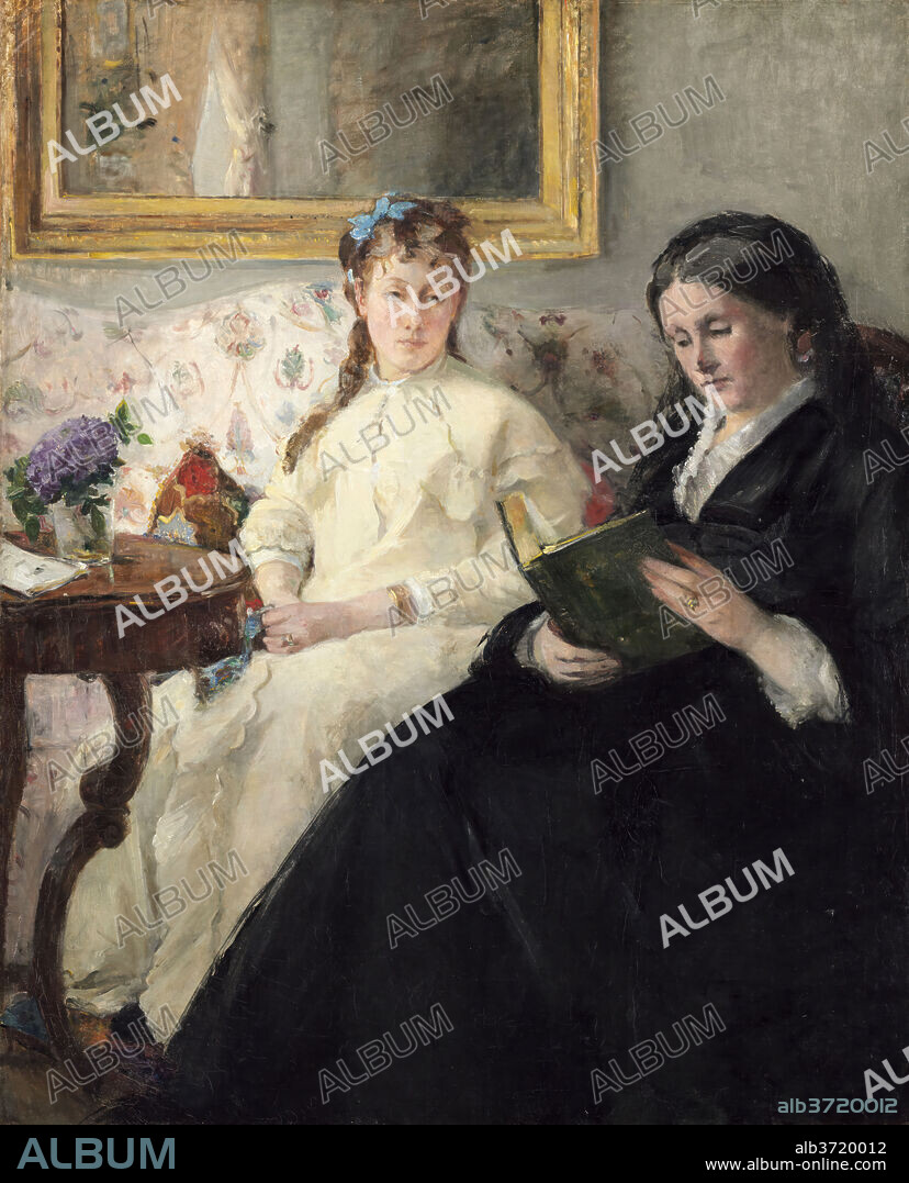 BERTHE MORISOT. The Mother and Sister of the Artist. Dated: 1869/1870. Dimensions: overall: 101 x 81.8 cm (39 3/4 x 32 3/16 in.)  framed: 128.3 x 108.6 cm (50 1/2 x 42 3/4 in.). Medium: oil on canvas.