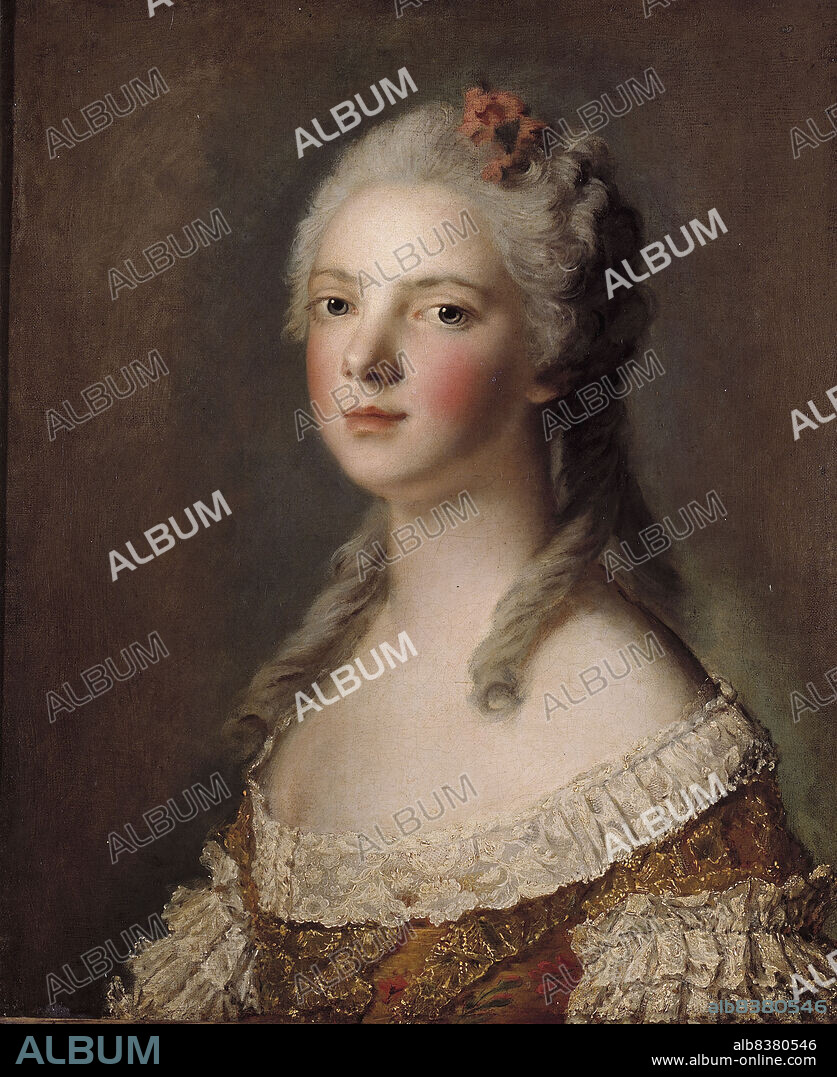 JEAN-MARC NATTIER. Portrait de Marie-Adélaïde de France, fille de Louis XV, dite Madame Adélaïde, c1750.