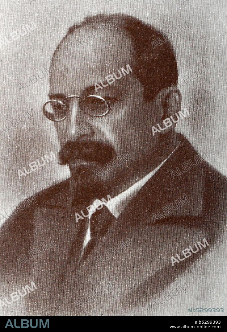 Anatoly Vasilyevich Lunacharsky (1875 – 1933) Russian Marxist revolutionary and the first Bolshevik Soviet People's Commissar (Narkompros) responsible for Ministry and Education as well as an active playwright, critic, essayist and journalist throughout his career.