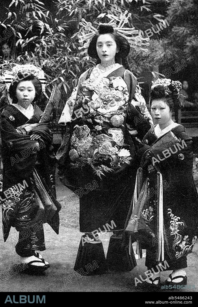 Oiran (??) were the courtesans of Edo period Japan. The oiran were considered a type of yujo (??) 'woman of pleasure' or prostitute. However, they were distinguished from the yujo in that they were entertainers, and many became celebrities of their times outside the pleasure districts. Their art and fashions often set trends among the wealthy and, because of this, cultural aspects of oiran traditions continue to be preserved to this day. The oiran arose in the Edo period (1600–1868). At this time, laws were passed restricting brothels to walled districts set some distance from the city center. In the major cities these were the Shimabara in Kyoto, the Shinmachi in Osaka, and the Yoshiwara in Edo (present-day Tokyo). These rapidly grew into large, self-contained 'pleasure quarters' offering all manner of entertainments. Within, a courtesan’s birth rank held no distinction, which was fortunate considering many of the courtesans originated as the daughters of impoverished families who were sold into this lifestyle as indentured servants. Instead, they were categorized based on their beauty, character, education, and artistic ability. Among the oiran, the tayu (??) was considered the highest rank of courtesan and were considered suitable for the daimyo or feudal lords. In the mid-1700s courtesan rankings began to disappear and courtesans of all classes were collectively known simply as 'oiran'. The word oiran comes from the Japanese phrase oira no tokoro no nesan (????????) which translates as 'my elder sister'. When written in Japanese, it consists of two kanji, ? meaning 'flower', and ? meaning 'leader' or 'first', hence 'Leading Flower' or 'First Flower'.