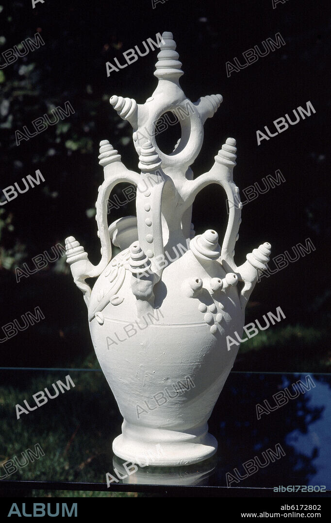 BOTIJO DE BODA - CERAMICA SIN VIDRIAR.