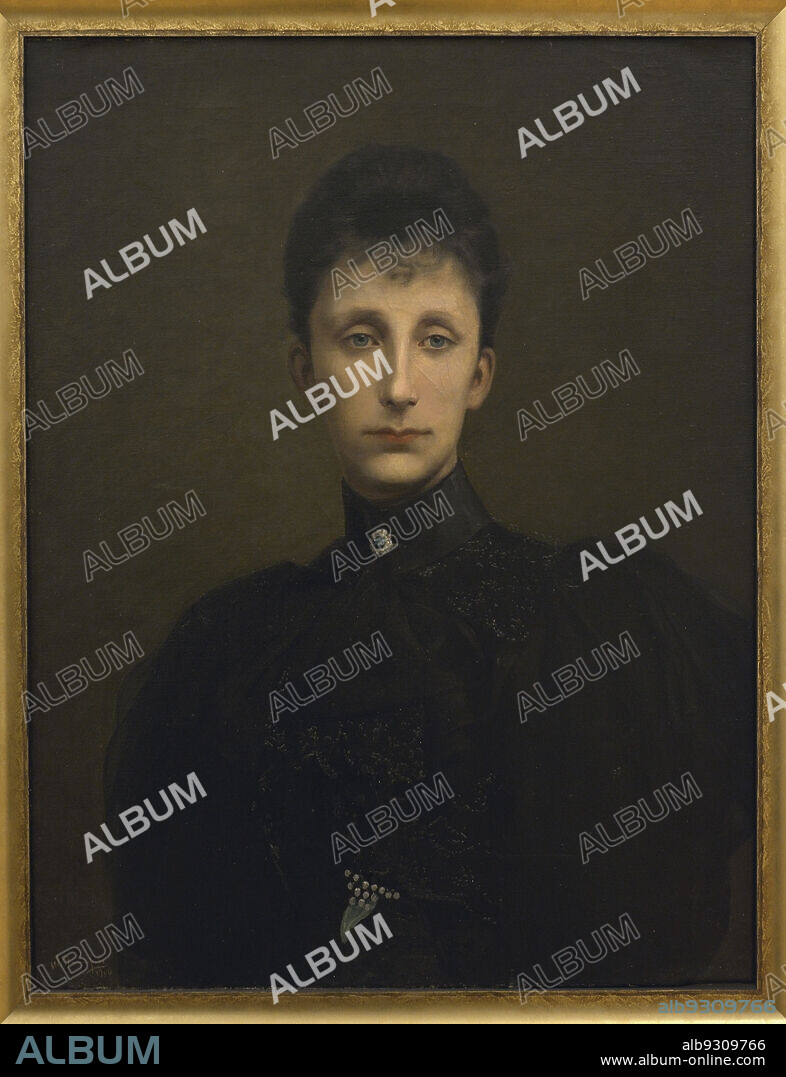 IVAN DIMITROV (1850-1944). BULGARIAN ARTIST.. Marie Louise of Bourbon-Parma (1870-1899). Princess consort of Bulgaria, wife of Ferdinand I of Bulgaria. House of Bourbon-Parma. House of Saxe-Coburg-Gotha-Kohary. Portrait of Princess Marie Louise by Ivan Dimitrov (1850-1944), 1900. Part of the Collection of Tsar Ferdinand I. National Art Gallery. Sofia. Bulgaria.