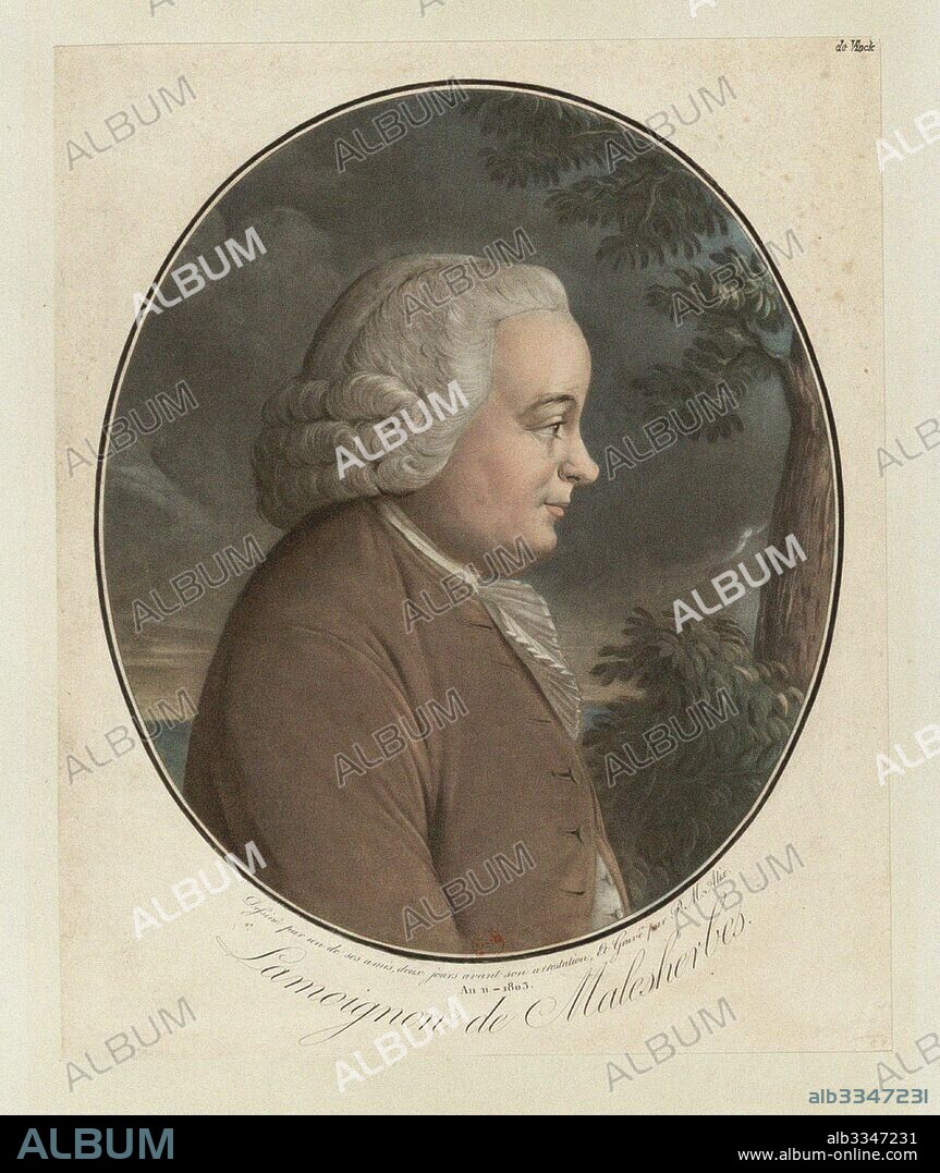 PIERRE-MICHEL ALIX. Guillaume-Chrétien de Lamoignon de Malesherbes (1721-1794).